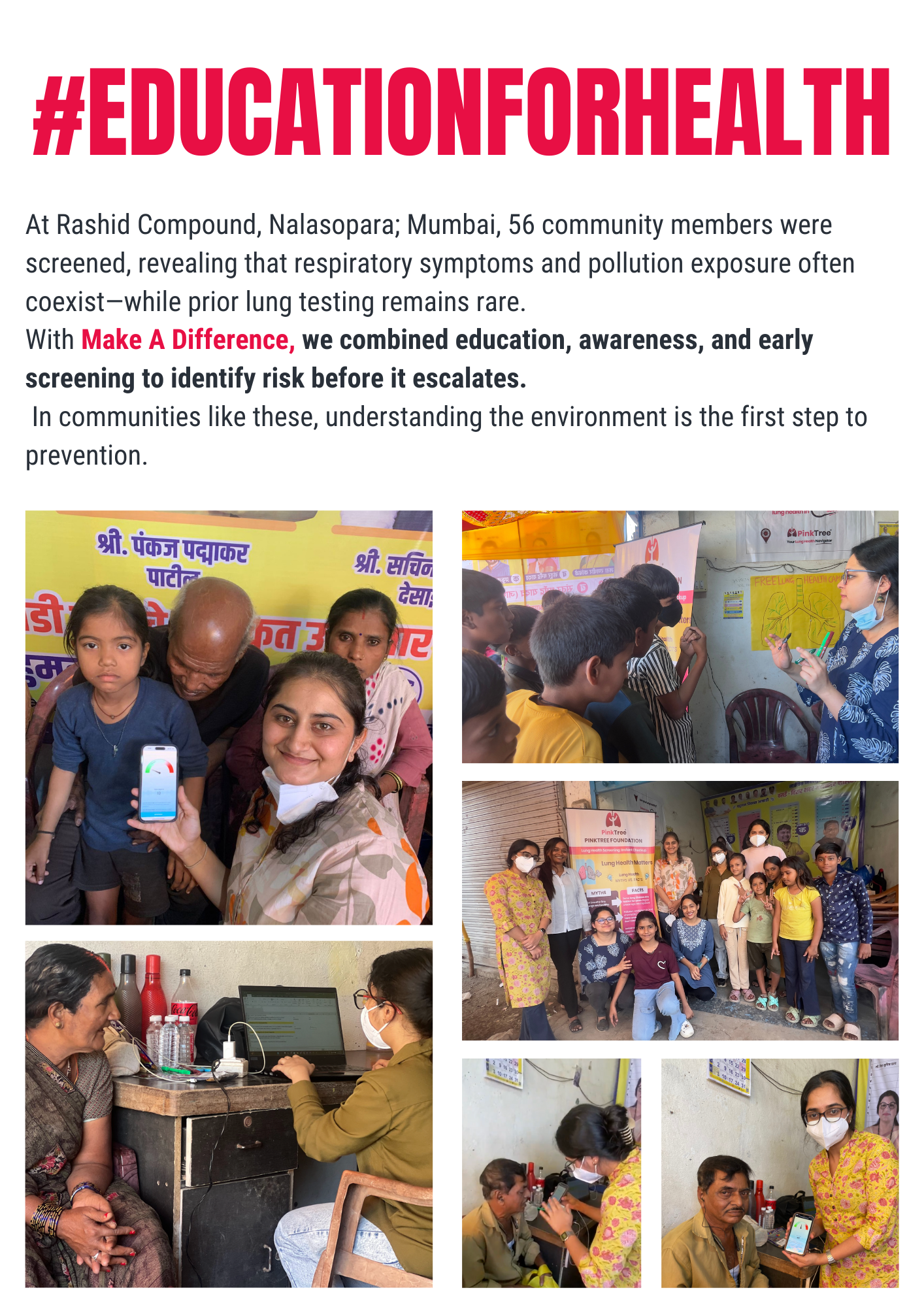 A Community Lung Health Initiative in Nalasopara East X Make A Difference